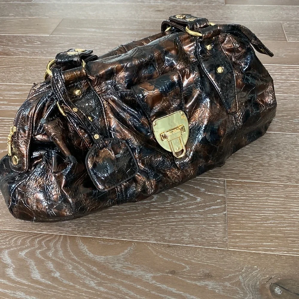 Oumega Faux Leather Handbag | Brown